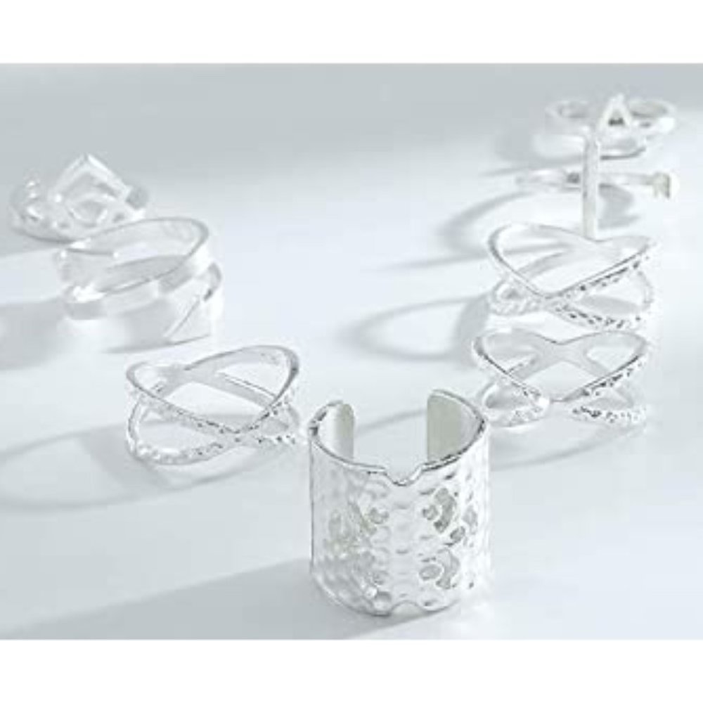 ๐โจ Silver Stacking Ring Set - Picture 2 of 5
